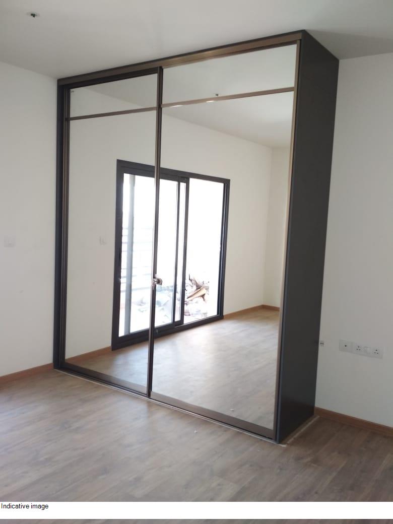 7 ft X 2 ft Plain Mirror Wardrobe Door for 7 ft X 6 ft Wardrobe Carcase