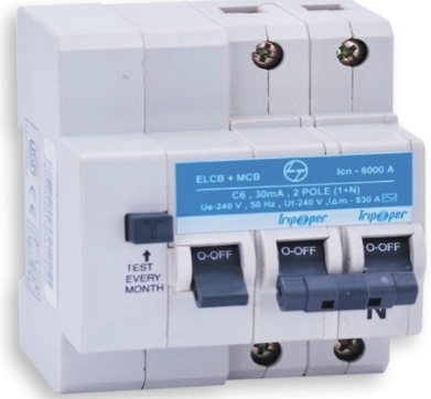20 A 30 mA Double Pole RCBO - White CB90001OOCO