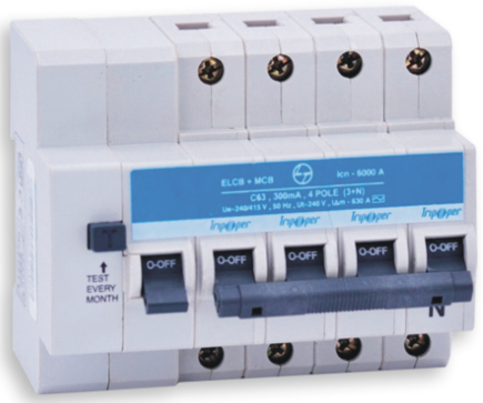 6 A 30 mA Four Pole RCBO - White CB90002OOTO