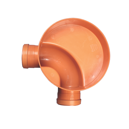 250 x 250 mm Underground Drainage Right Hand 45 Degree Bend with 600 mm Chamber Base RLUCHM0602BK