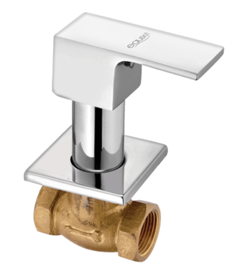Brenta 20 mm Stop Cock Exposed Part with Wall Flange Chrome Finish - FBR072