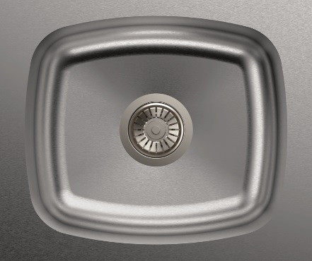 483 mm x 406 mm x 178 mm 0.8mm Thick Elegance Single Bowl Stainless Steel Kitchen Sink - Glossy Finish