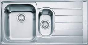 1000 mm x 510 mm Neptune Double Bowl Kitchen Sink with Right Hand Side Drain - Microdecor Finish NET 651