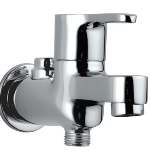 2-way Bib Cock with Wall Flange Chrome Finish FUS-29041