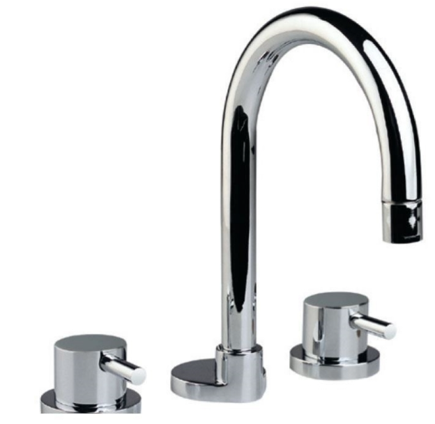 3-Hole Basin Mixer without Popup Waste System Chrome Finish FLR-5189N