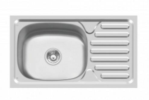 810 mm x 455 mm Dakota Lite Single Bowl Sink with Drain Board Matt Finish B4622102