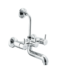 Wall Mixer with Bend Pipe for Overhead Shower Chrome Finish F2013401