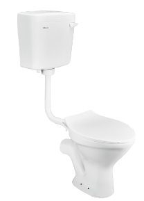 Conventional Pro SF 520 x 360 x 390 mm P Trap Two Piece Floor Mounting Water Closet with Cajol Seat Cover Snow White - (Full Set S1059104 ,B1010112, B1510121)