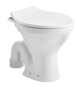 Conventional 520 x 360 x 390 mm S Trap Two Piece Floor Mounting Water Closet with Cajol Seat Cover Snow White - (S1053101, B1510121)