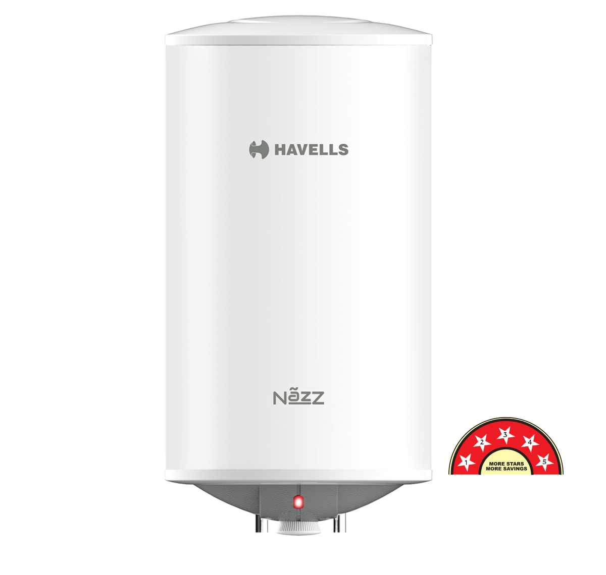 Nazz 15 Litre Electric Storage Water Heater White Grey - GHWENZTWG015