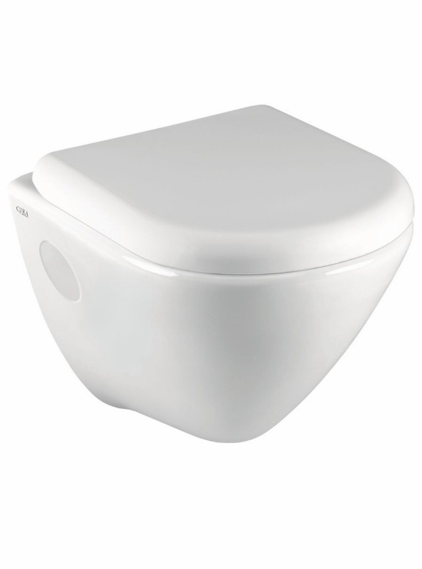 Crystal 525 X 360 X 365mm Wall Hung Water Closet with Seat Cover White - 2001