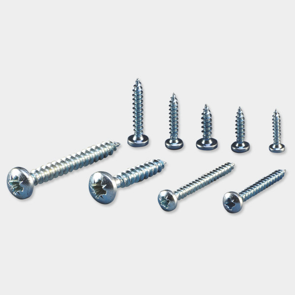 4 X 16 (8 x 16) mm Pozi Recess Pan Head Chipboard Screw Harden Zinc Plated - Zinc Plated White - PCBS 4016 (Set of 1000 pcs)