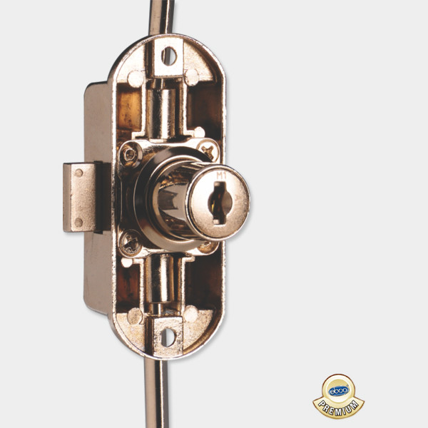 Wardrobe Lock - 3 Point (22 / 32mm) - Nickel Plated – P-WL1-22 (Set)