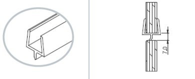 Bottom PVC Seals for 10mm Glass (2.2 Meter) – Clear – BPS3-10