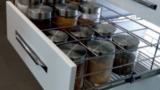 430 mm x 505 mm x 150 mm Right Angle Bottle Rack Kitchen Basket - RA-17-20-6 BR