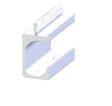 Aluminium Profile 1935 Shutter Handle (3 Meters) - Special Finish - SH1-1935-3M-SF