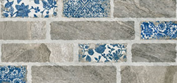 300 X 600 mm Brik Grey Glazed Vitrified Wall Tile - Decor Finish