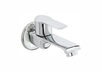 Single Lever Bib Cock with Wall Flange Polished Chrome G3104A1