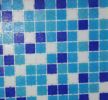 300 mm X 300 mm Amalio Matt Mosaic Pool Tile - Blue Shade