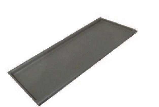 550 mm x 243 mm Kitchen Drip Tray (without Rod Support and Anchors)-Grey Finish-DT 22-10E