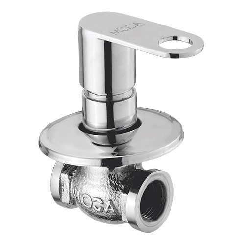 15mm Concealed Stop Cock with Adjustable Flange Chrome Finish -  RO 607