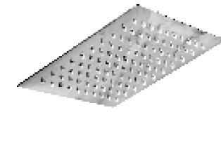 200 x 200 mm Head Shower Square Chrome Finish - ALD - 380