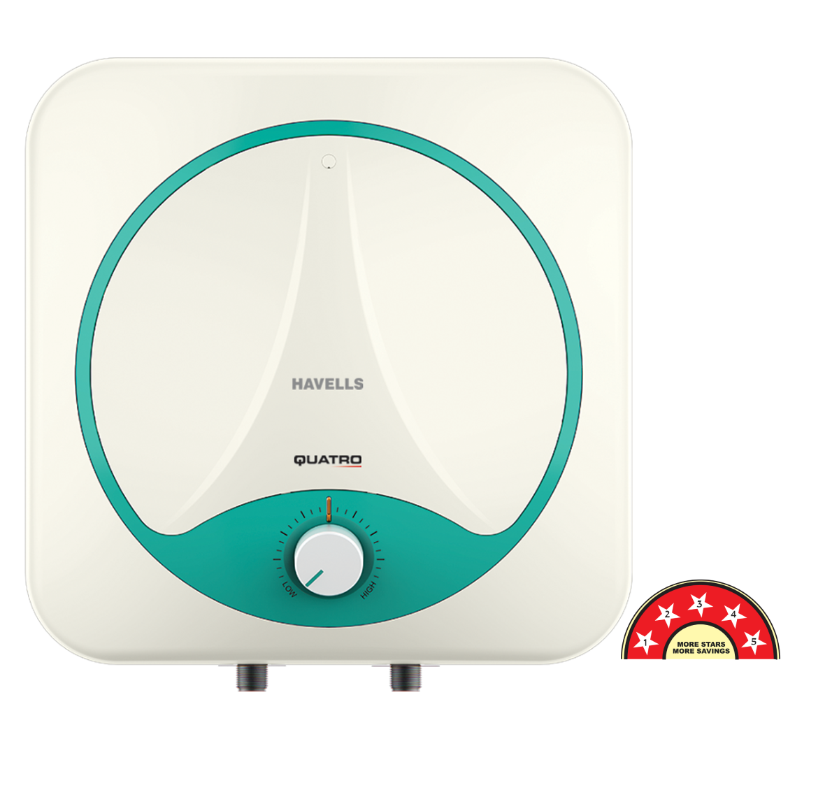 Quratro 15 Litre Storage Water Heater White Green - GHWEQTTWH015