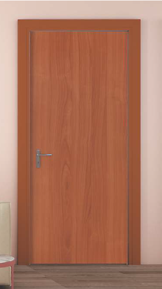 84 cm X 244 cm 30 mm Thickness Oxford Cherry Pre Laminated HDHMR Door 3022