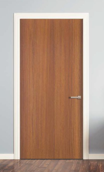 76 cm X 198 cm 32 mm Thickness Teak Gold Pre Laminated HDHMR Door 3091