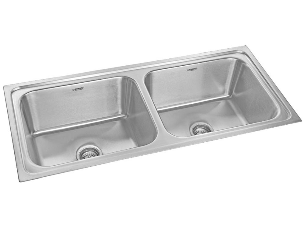 1155 mm x 515 mm Inset 4520 DB (R) Stainless Steel Double Bowl Kitchen Sink - Matt Finish NK DB1 M 1155 mm x 515 mm Inset 4520 DB (R) Stainless Steel Double Bowl Kitchen Sink - Matt Finish NK DB1 M