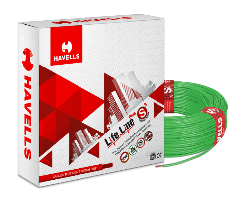 35 Sq mm HRFR PVC Insulated Single Core Cable 1000 Mtr Green WHFFDNGG1240