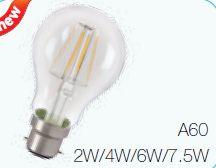 4 W LED Filament Lamp A60 Warm White LHLDDEECYC8U004