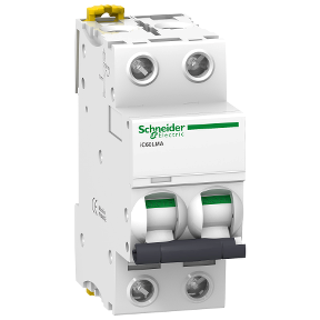 16 A Double Pole C Curve MCB White - A9N2P16C