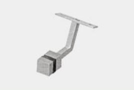 top mounted pipe to glass connector stainless steel 304 glossy