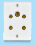 6 A Multi Socket for 2 and 3 Pin White 38375