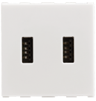 2.1 A 5 V 2 Module Dual Port USB Charger White 66710