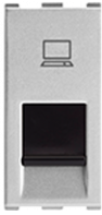 1 Module RJ11 Cat 5e Computer Socket Silver 66556S