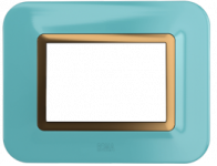 9 Module Horizontal Cover Plate with Frame Sea Blue 66809SBG