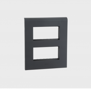 8 Module Black Plate with Frame (4 X 2) 673229