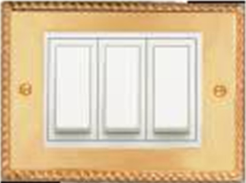 8 Module Vertical Gold Plate with Frame - Gold 21929GD