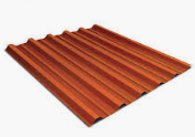 0.50 mm Thick 18 ft X 3.61 ft Alluminium Profile Roofing Sheet Terracotta