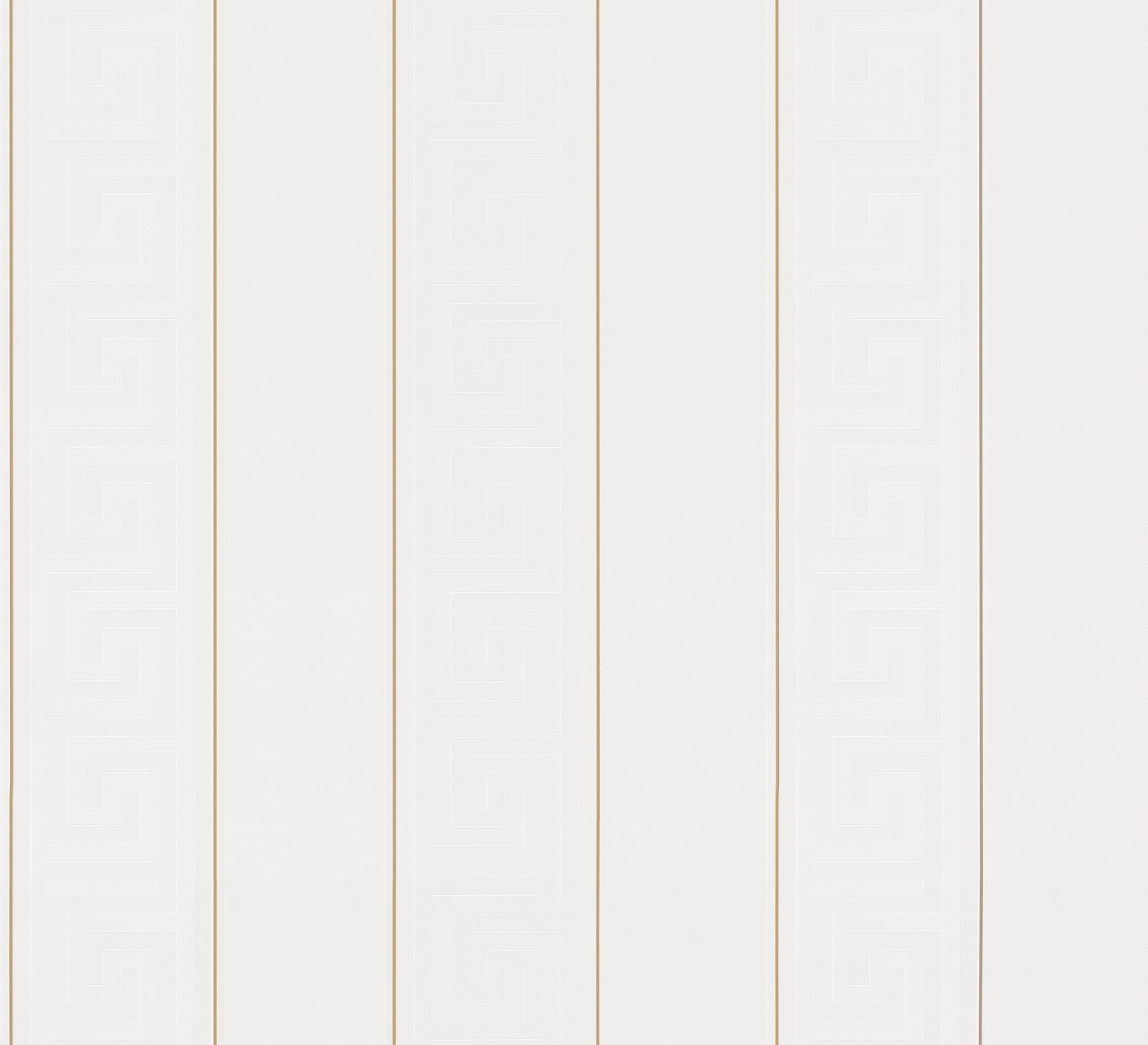 Versace III Stripes Chequered Wall Paper White Metallic 935241
