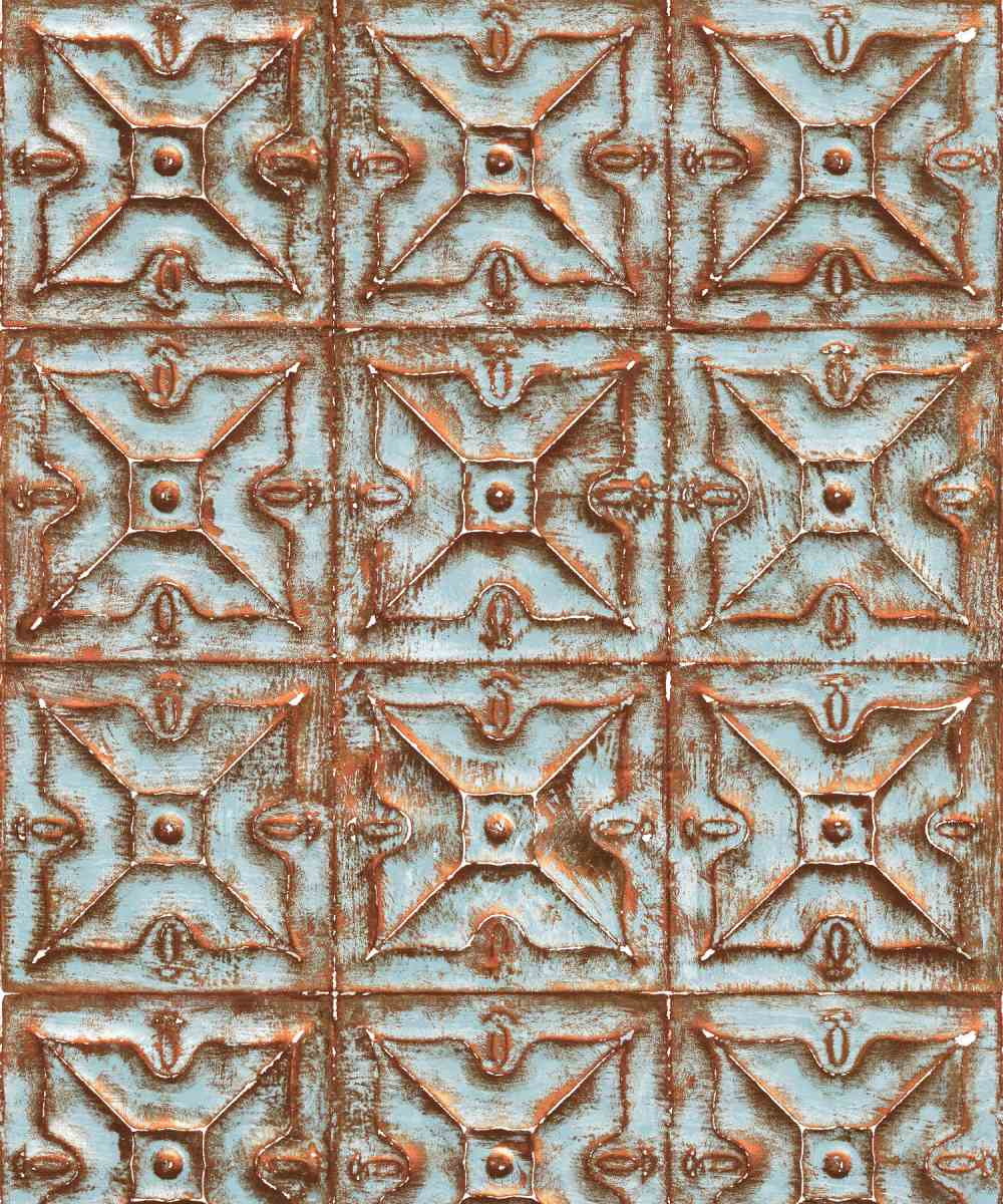 Natural Faux 2 Abstract Geometric Bricks Stone Wood Wall Paper Beige Brown NF232012