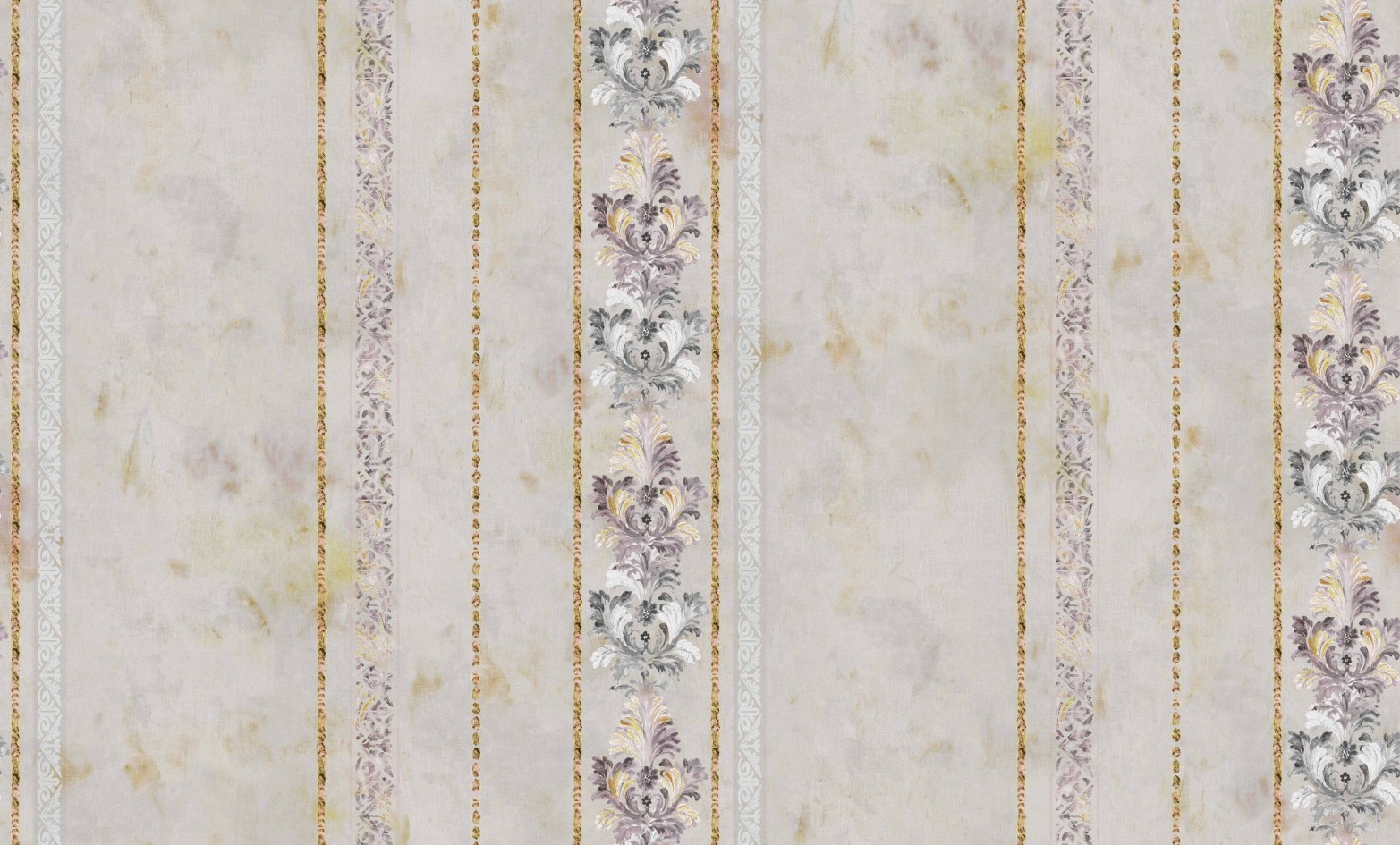 Gloria Classic Damask Stripes Chequered Wall Paper Beige Metalic YG32705