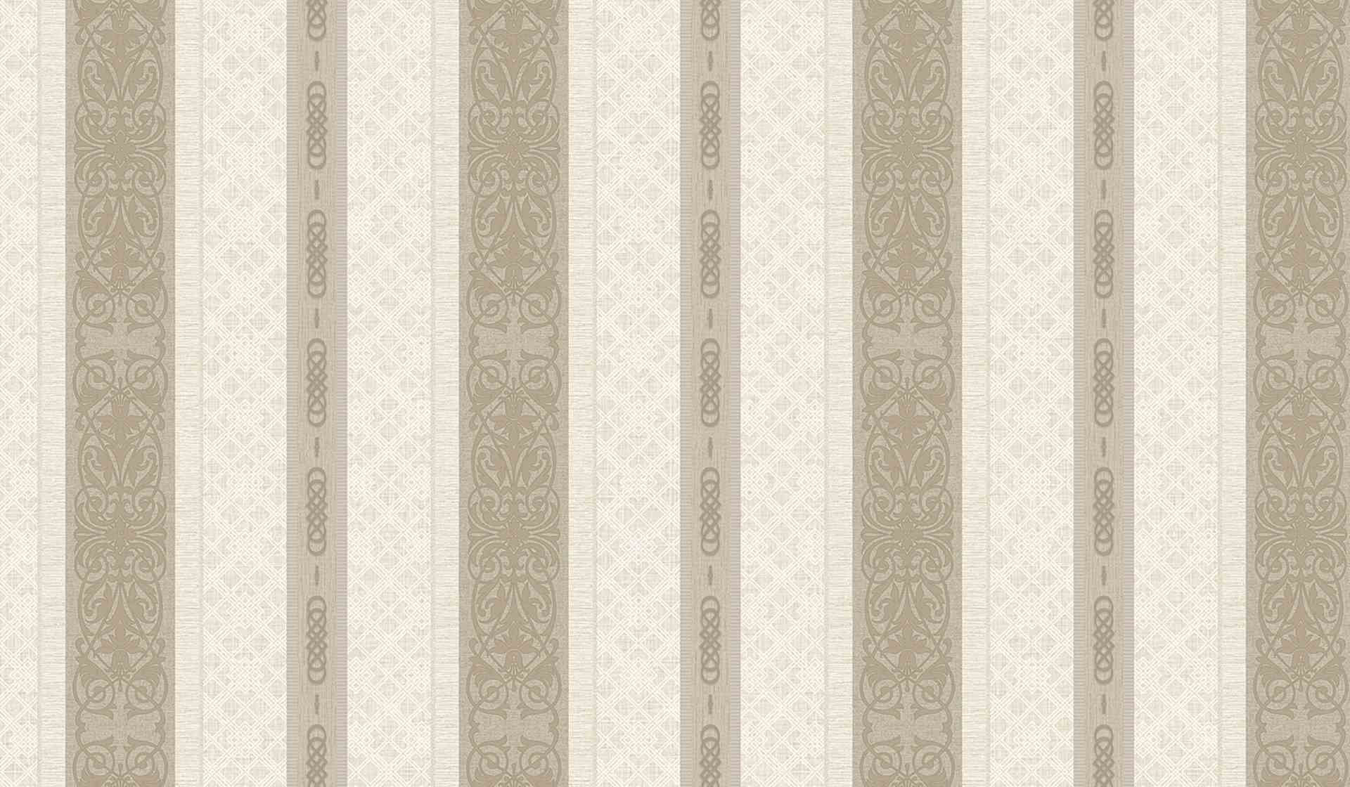 Adelio Stripes Chequered Wall Paper Beige White Metallic 8118-2