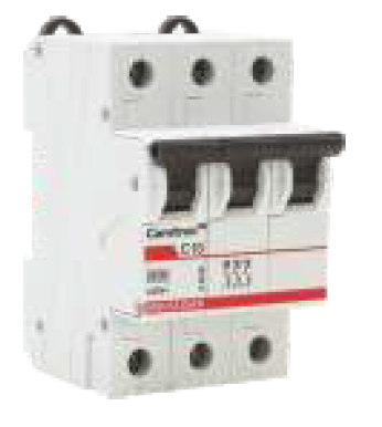 6A Triple Pole C Curve MCB - White 810081