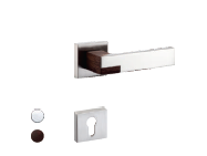 Cornus Lever Handles and Lock Hole 53.5 mm Silver Satin/Silver Chrome Finish COR OR WD