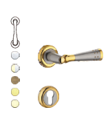 Galaxy Lever Handles and Lock Hole 50.4 mm Silver Satin/Silver Chrome Finish GA OR SC