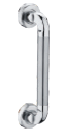 Inspire 257.4 mm Pull Door Handle (Pair) Silver Satin/Silver Chrome Finish IP 08 PR SC