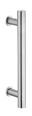 32 mm Dia 600 mm H Type SS Pull Handle (Pair)Silver Satin Finish SH 24 P SS